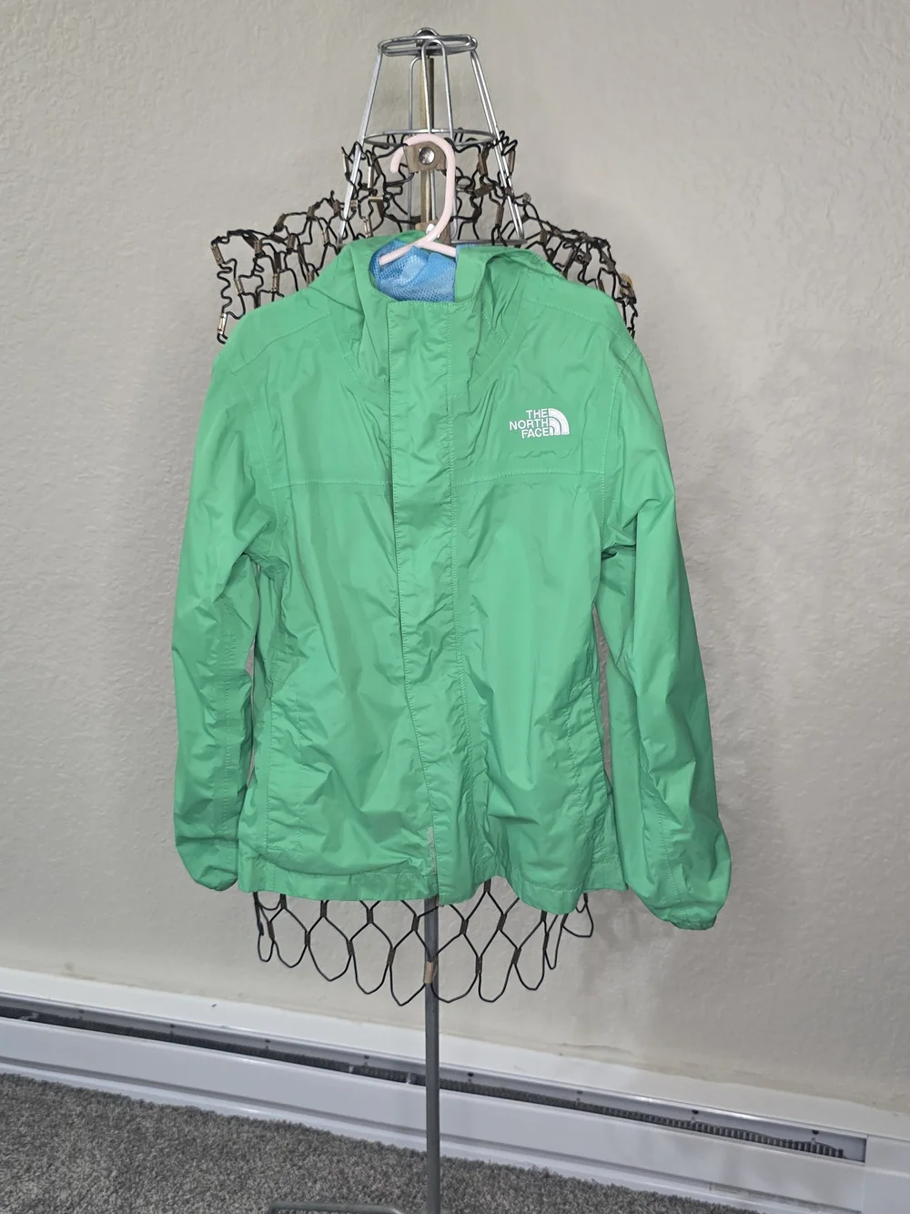 The North Face Kids' Bright Green Hooded Rain Jacket
